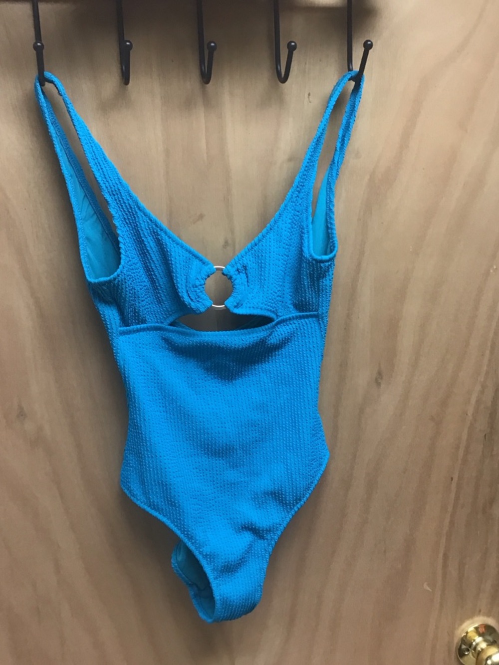 aerie Teal Textured One-Piece Swimsuit